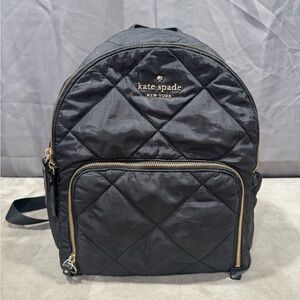 Kate Spade Black Quilted Backpack